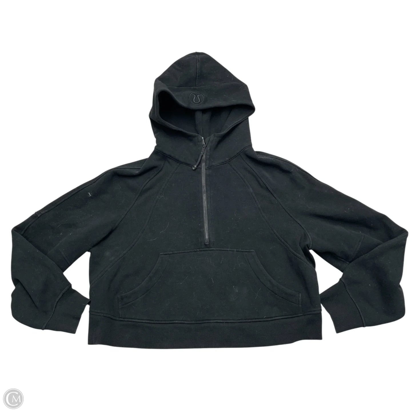 Athletic Sweatshirt Hoodie By Lululemon In Black, Size: M