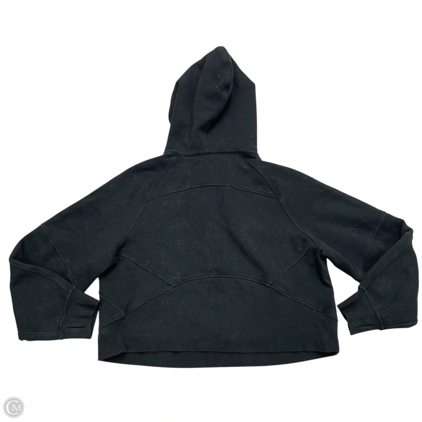Athletic Sweatshirt Hoodie By Lululemon In Black, Size: M