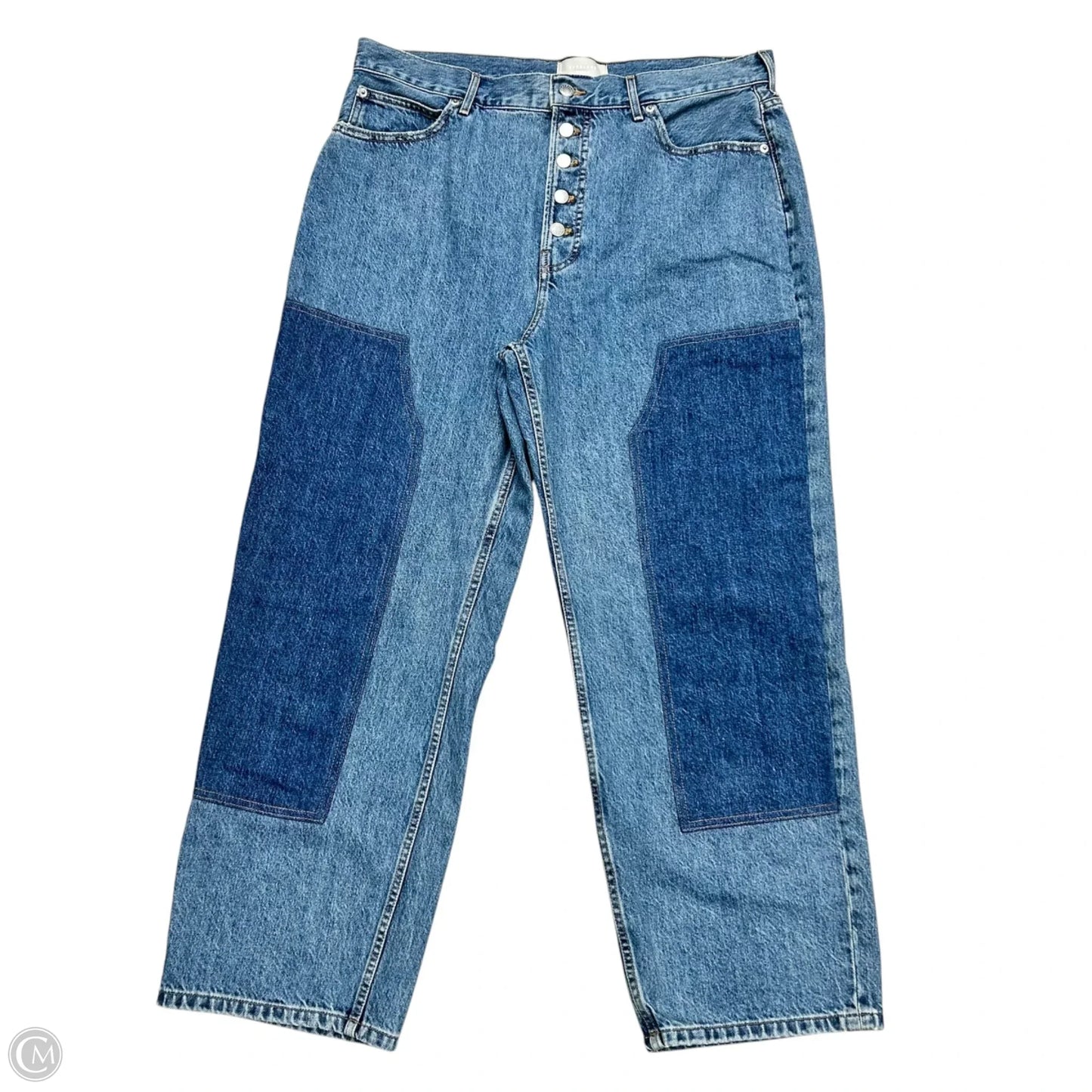 Jeans Wide Leg By Everlane In Blue Denim, Size: 16