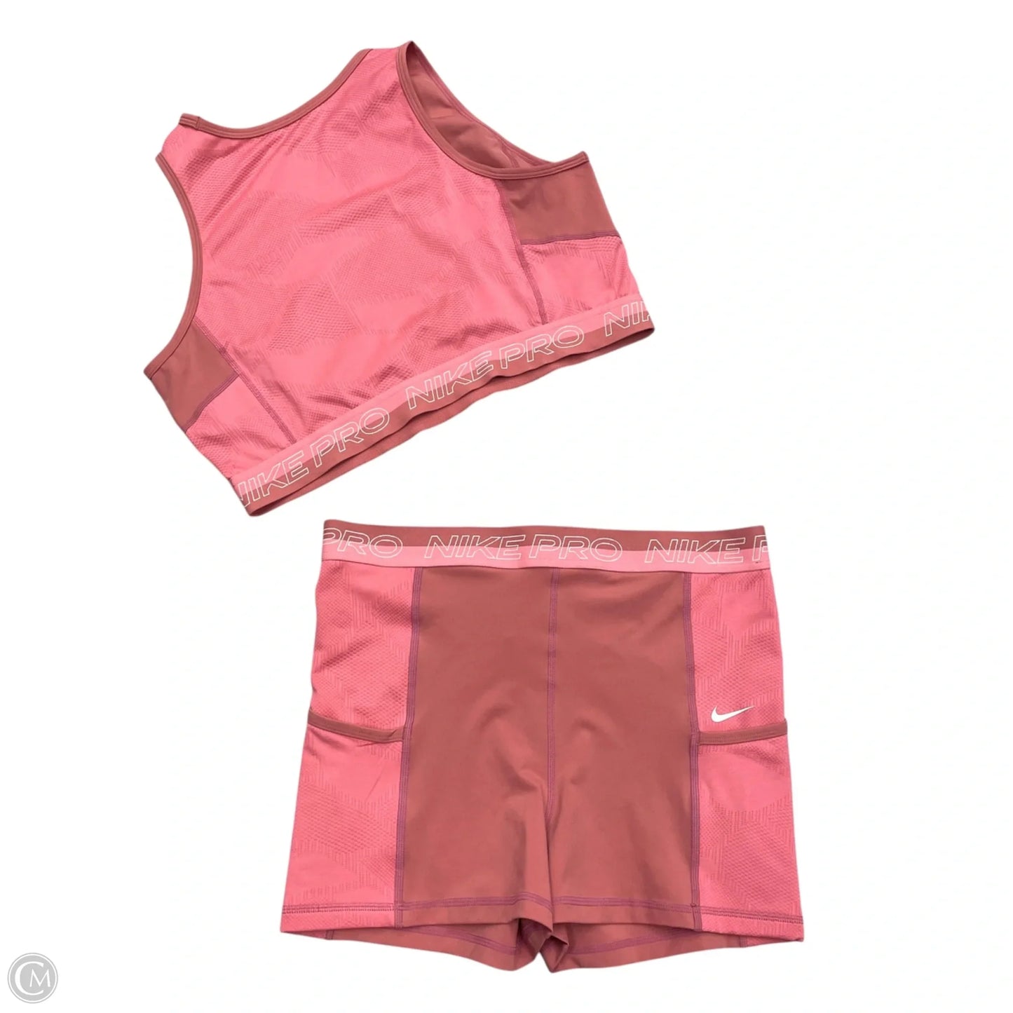 Athletic Shorts 2pc By Nike In Pink, Size: L
