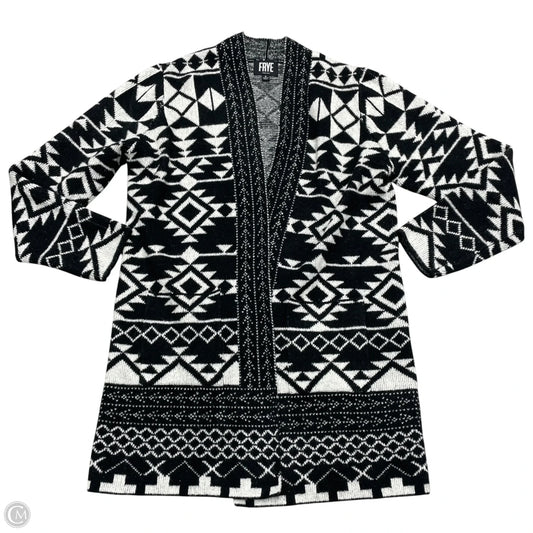 Cardigan Designer By Frye In Black & White, Size: S