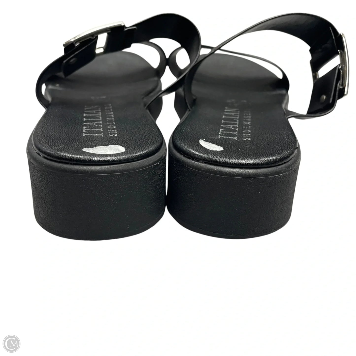 Sandals Flats By Italian Shoemakers In Black, Size: 8.5