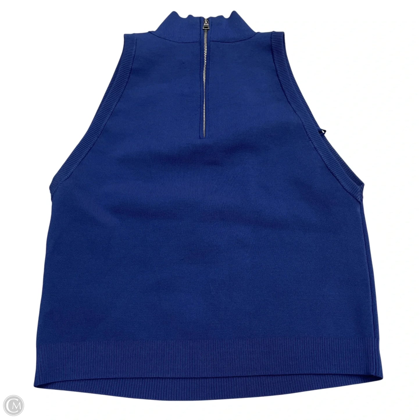 Top Sleeveless Designer By Alice + Olivia In Blue, Size: L