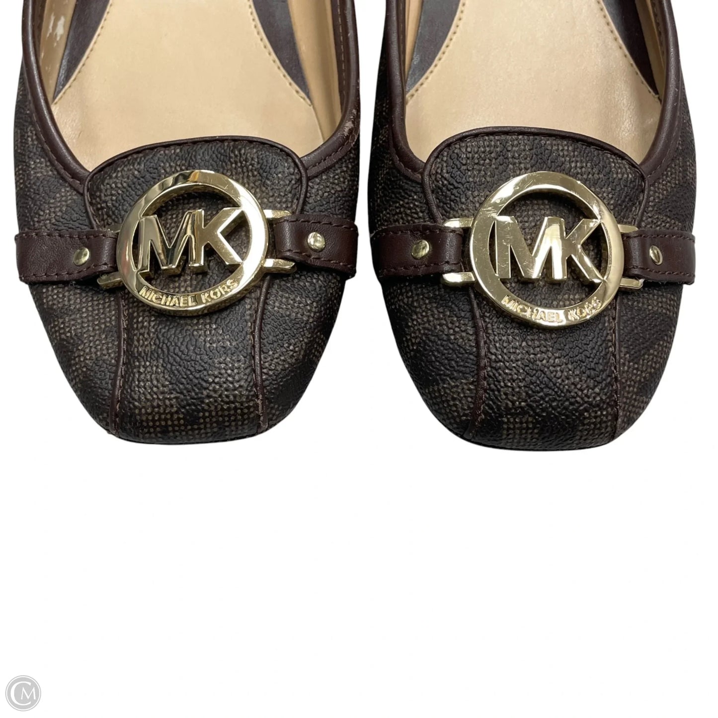 Shoes Flats By Michael By Michael Kors In Brown & Gold, Size: 11