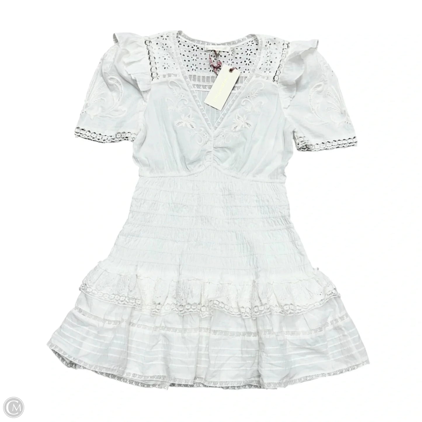 Dress Casual Short By Loveshackfancy In White, Size: S