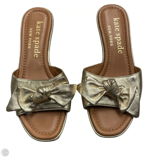 Shoes Designer By Kate Spade In Gold, Size: 8.5
