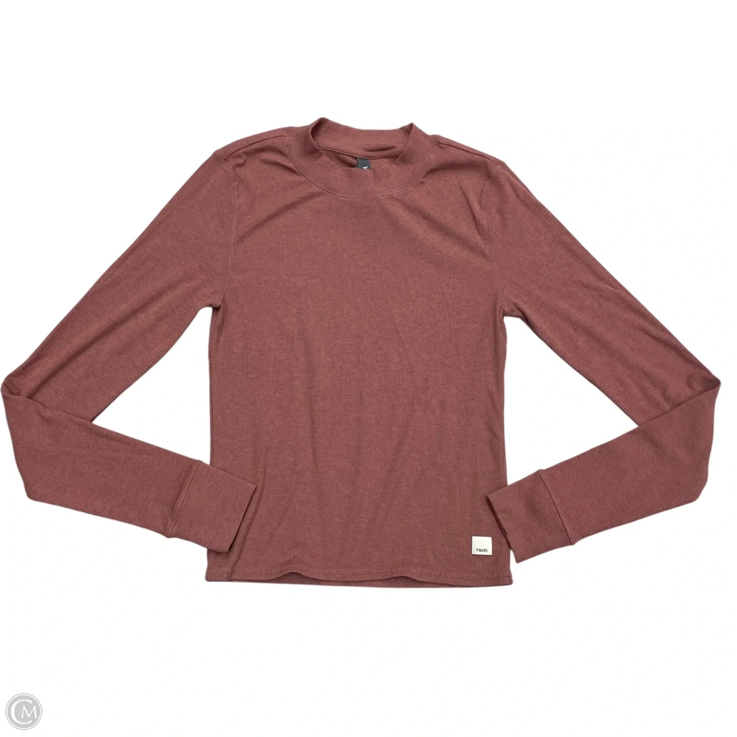 Athletic Top Long Sleeve Collar By Vuori In Mauve, Size: S