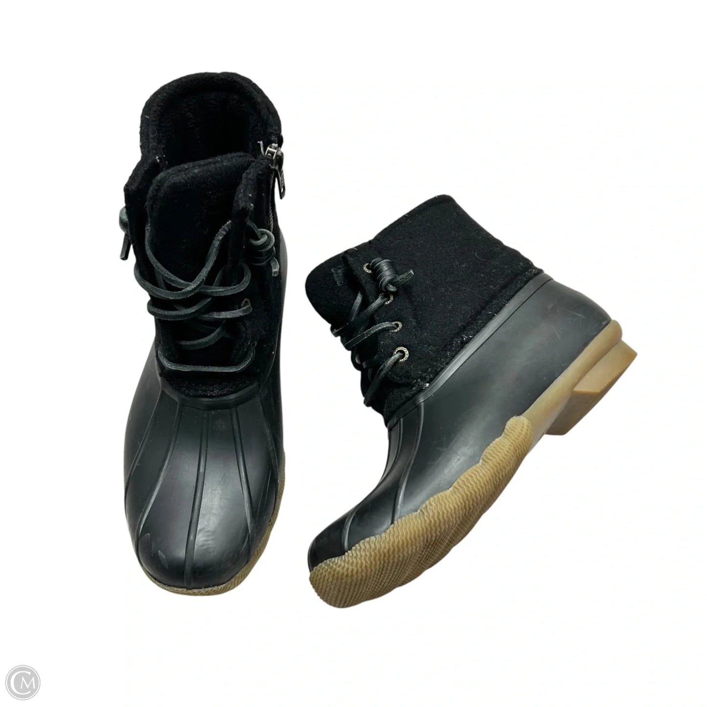 Boots Ankle Flats By Sperry In Black, Size: 6