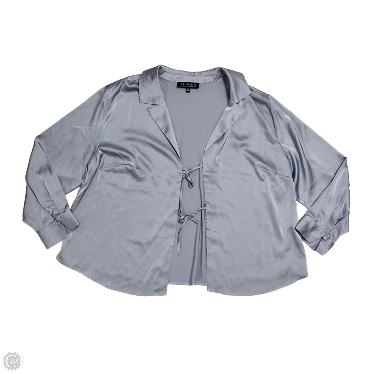 Top Long Sleeve By Eloquii In Purple, Size: 1x