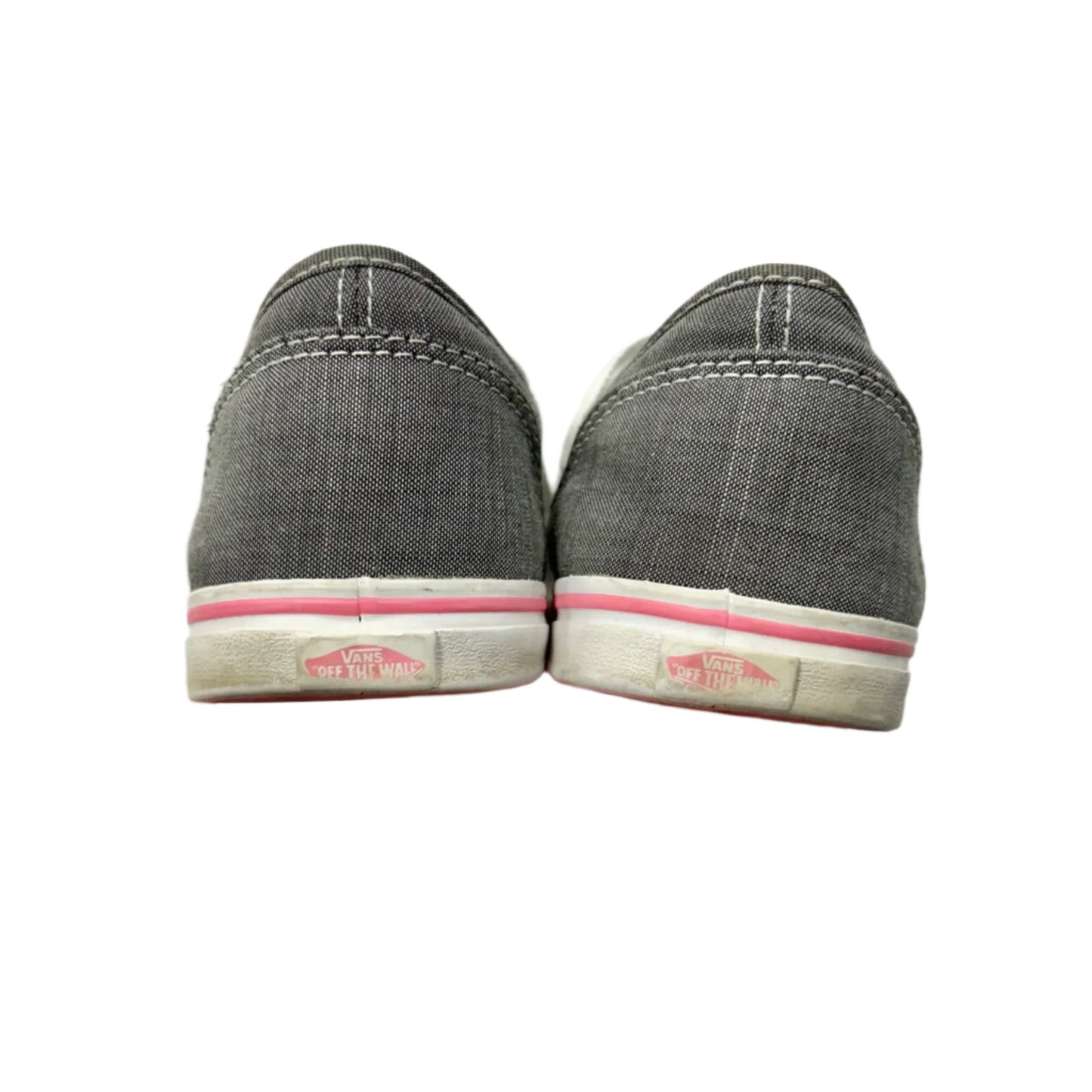 Shoes Flats By Vans In Grey & Pink, Size: 9.5