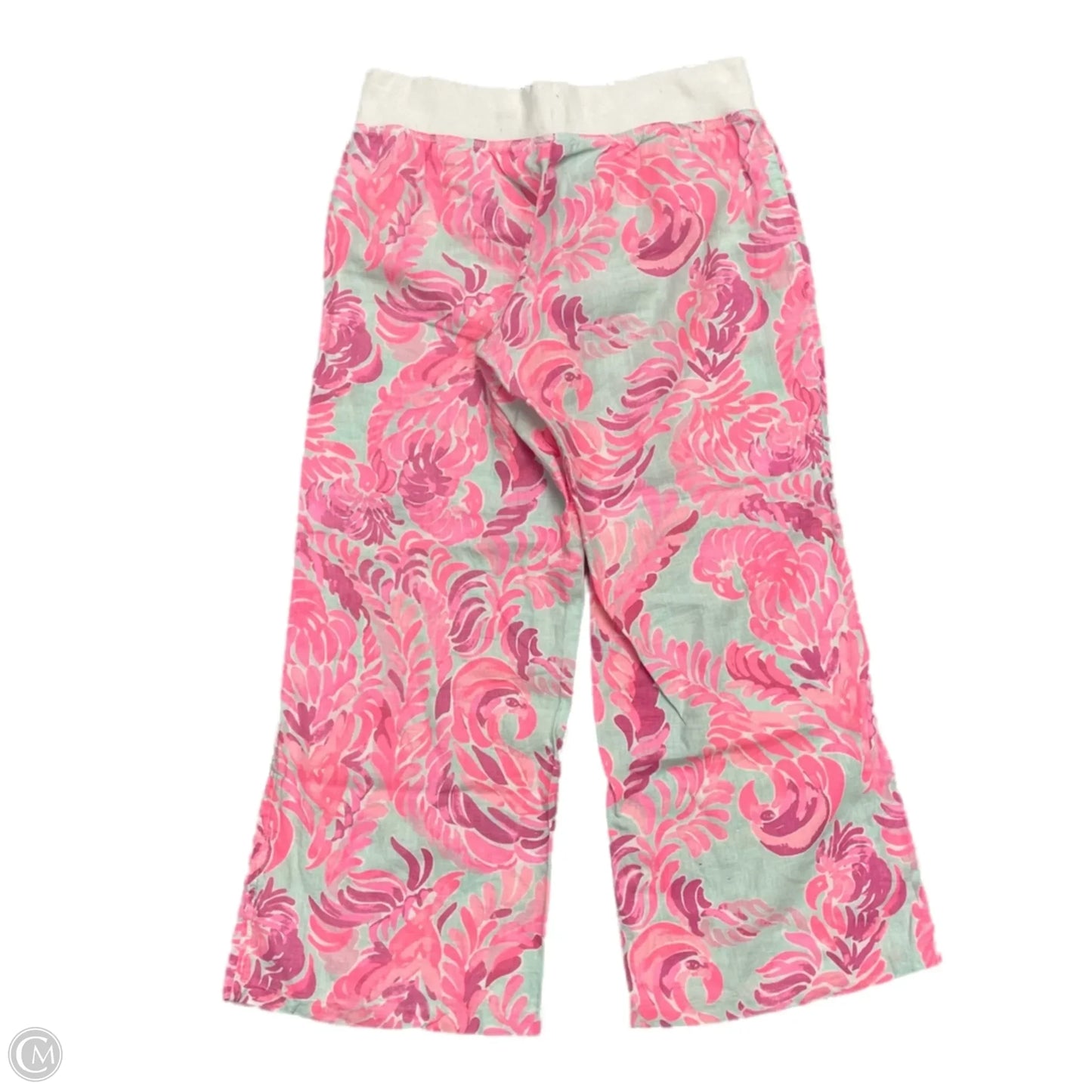Pants Designer By Lilly Pulitzer In Blue & Pink, Size: L