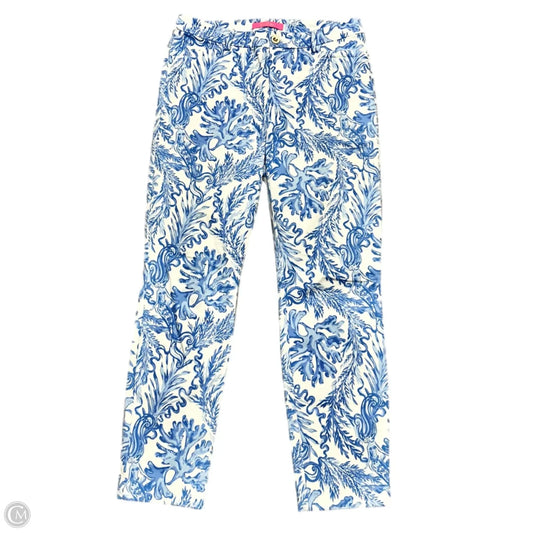 Pants Designer By Lilly Pulitzer In Blue & White, Size: S