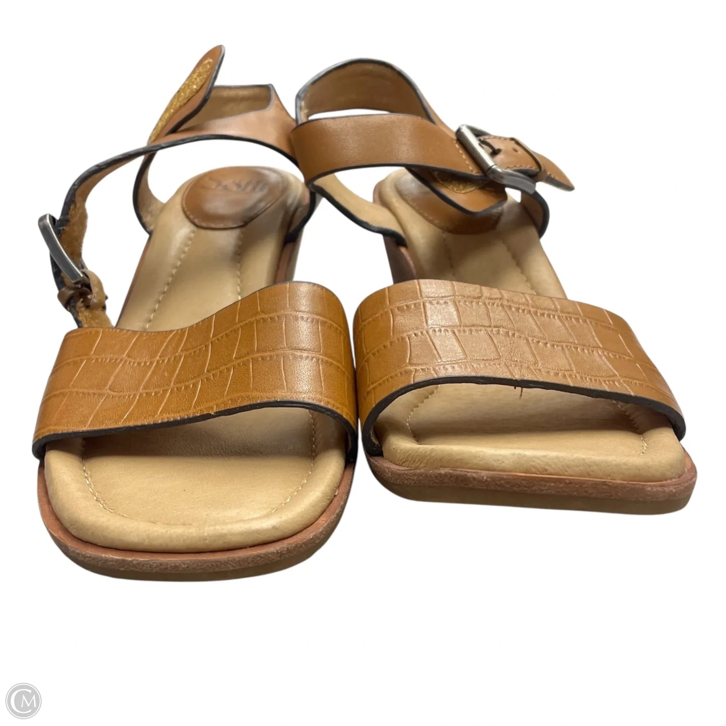 Sandals Heels Wedge By Sofft In Tan, Size: 8