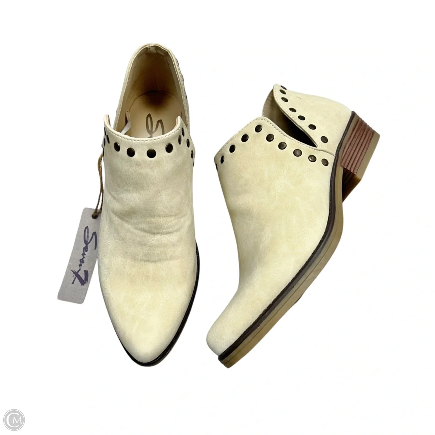Boots Ankle Flats By Seven 7 In Brown & Cream, Size: 8