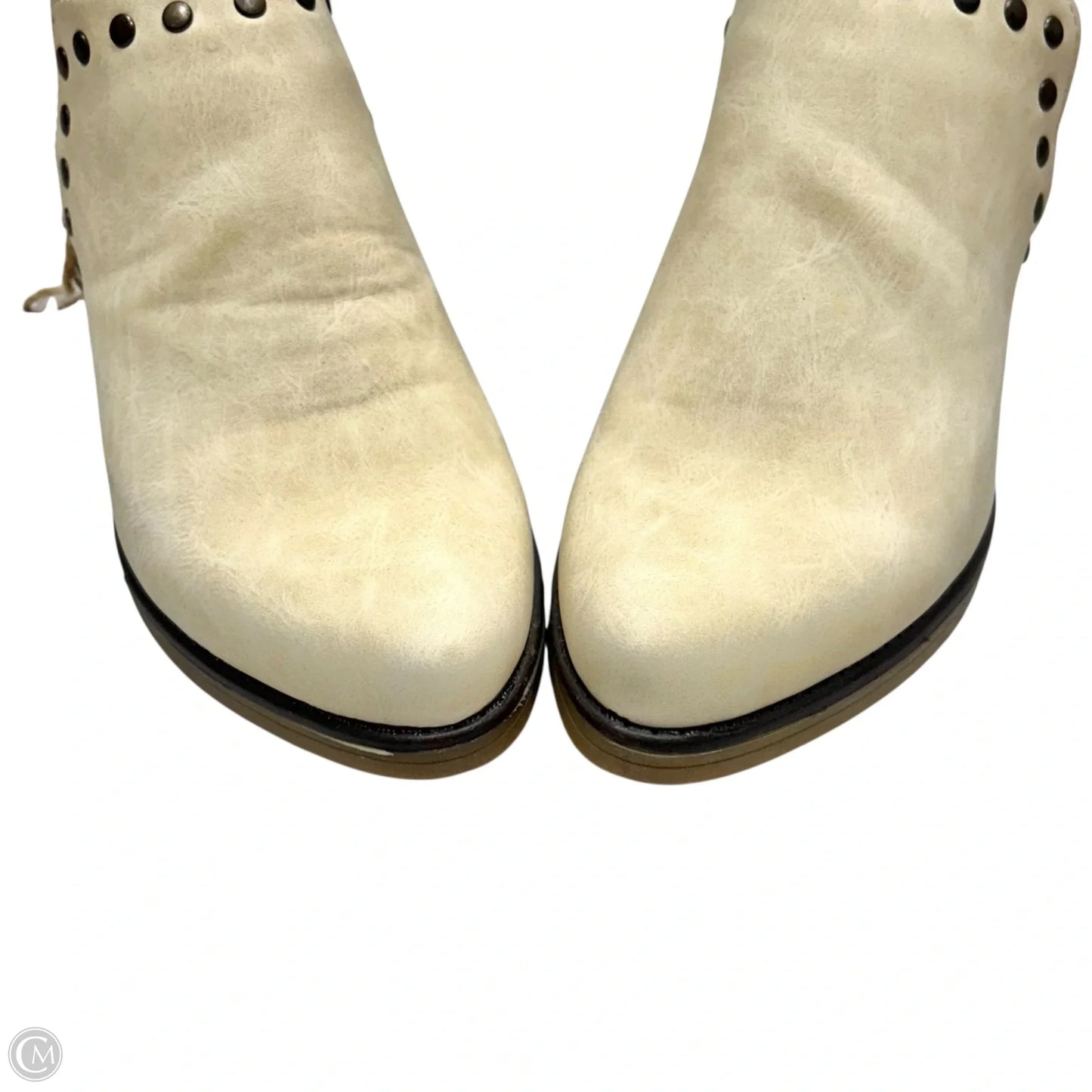 Boots Ankle Flats By Seven 7 In Brown & Cream, Size: 8