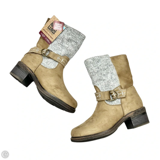 Boots Mid-calf Heels By Muk Luks In Cream & Grey, Size: 9