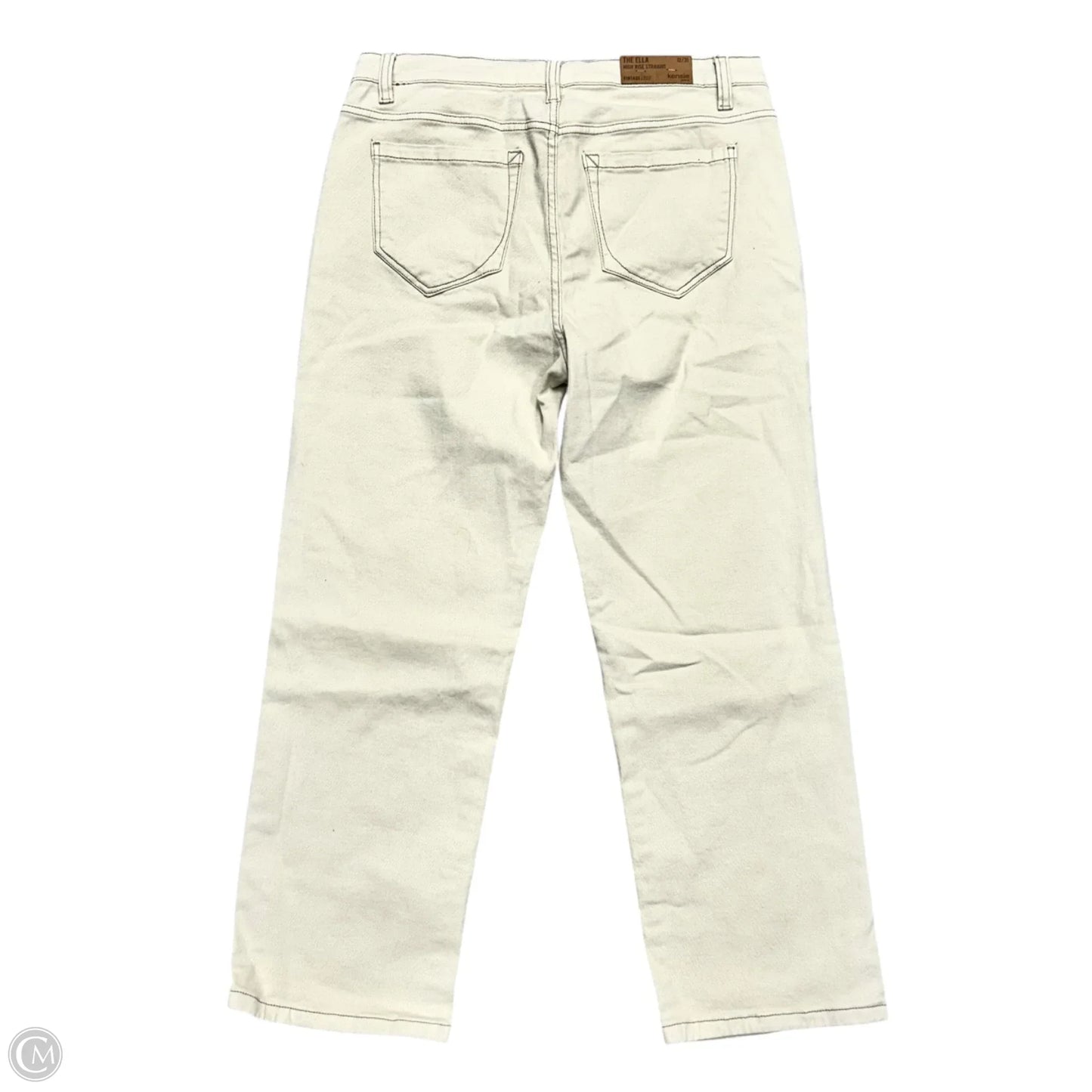Jeans Straight By Kensie In Cream Denim, Size: 12