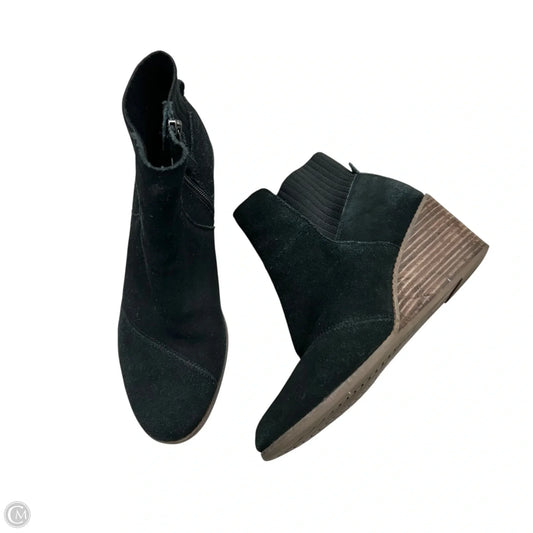 Boots Ankle Heels By Toms In Black & Brown, Size: 9