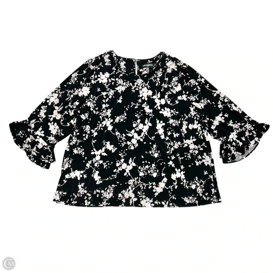 Blouse Designer By Karl Lagerfeld In Black, Size: 2x