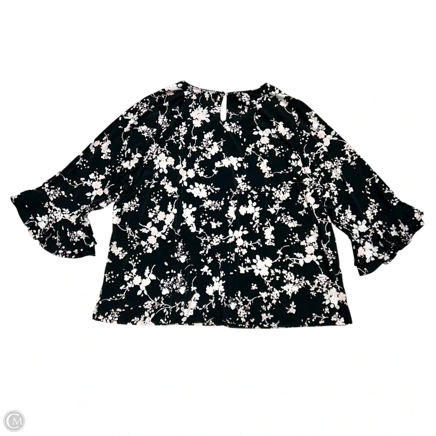 Blouse Designer By Karl Lagerfeld In Black, Size: 2x