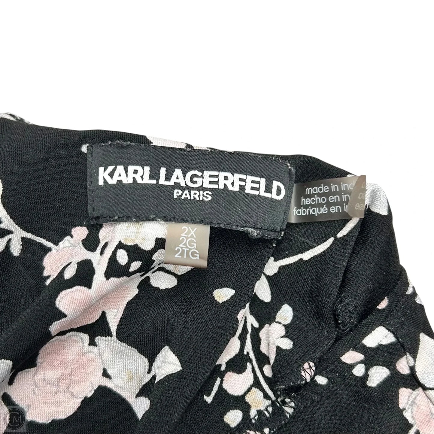 Blouse Designer By Karl Lagerfeld In Black, Size: 2x