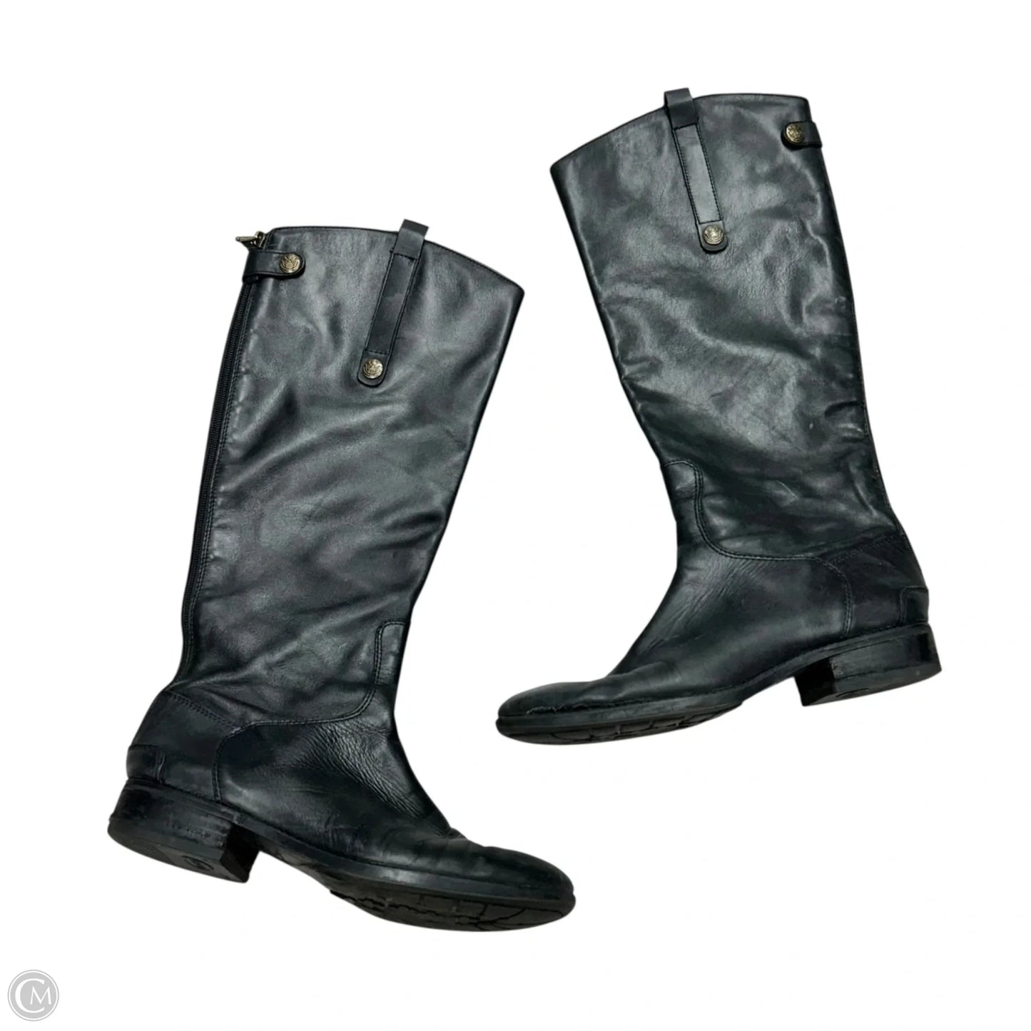 Boots Leather By Sam Edelman In Black, Size: 10