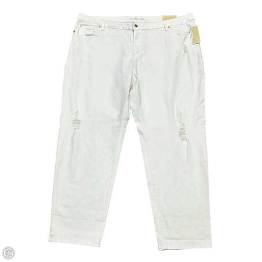 Jeans Designer By Michael Kors In White Denim, Size: 22