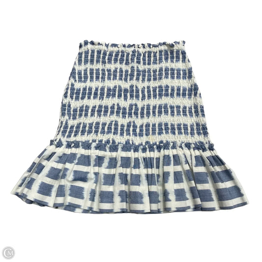 Skirt Mini & Short By Veronica Beard In Blue & White, Size: Xs