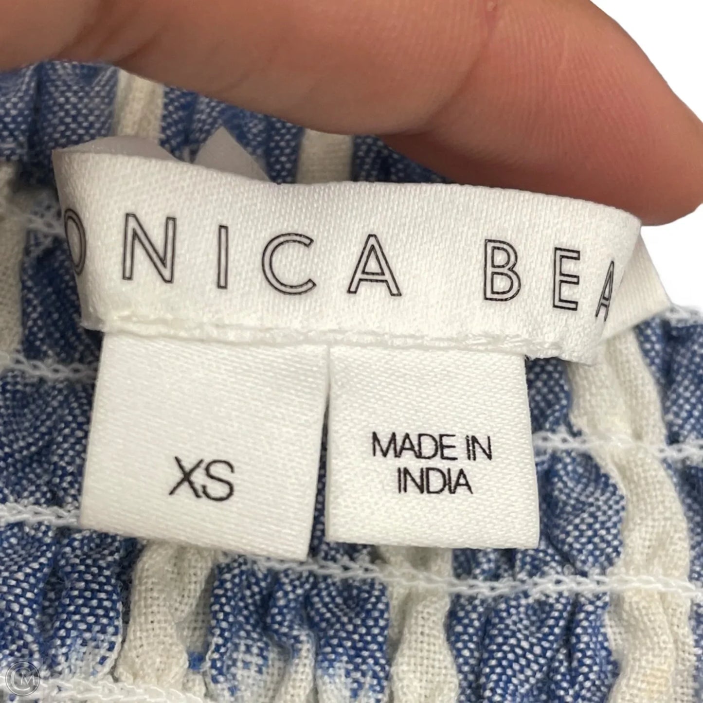 Skirt Mini & Short By Veronica Beard In Blue & White, Size: Xs