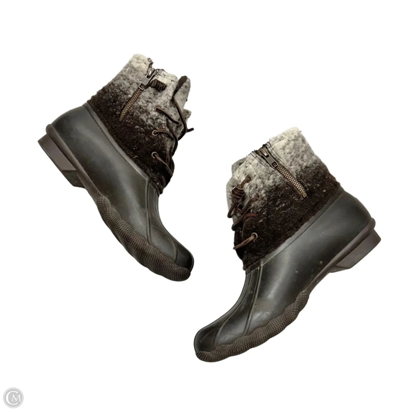 Boots Snow By Sperry In Brown & White, Size: 10