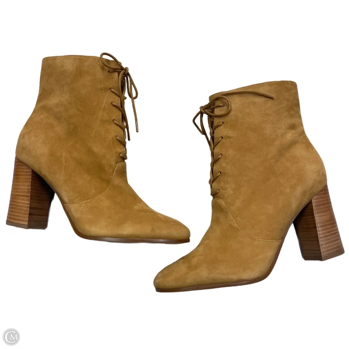 Boots Leather By Marc Fisher In Tan, Size: 10