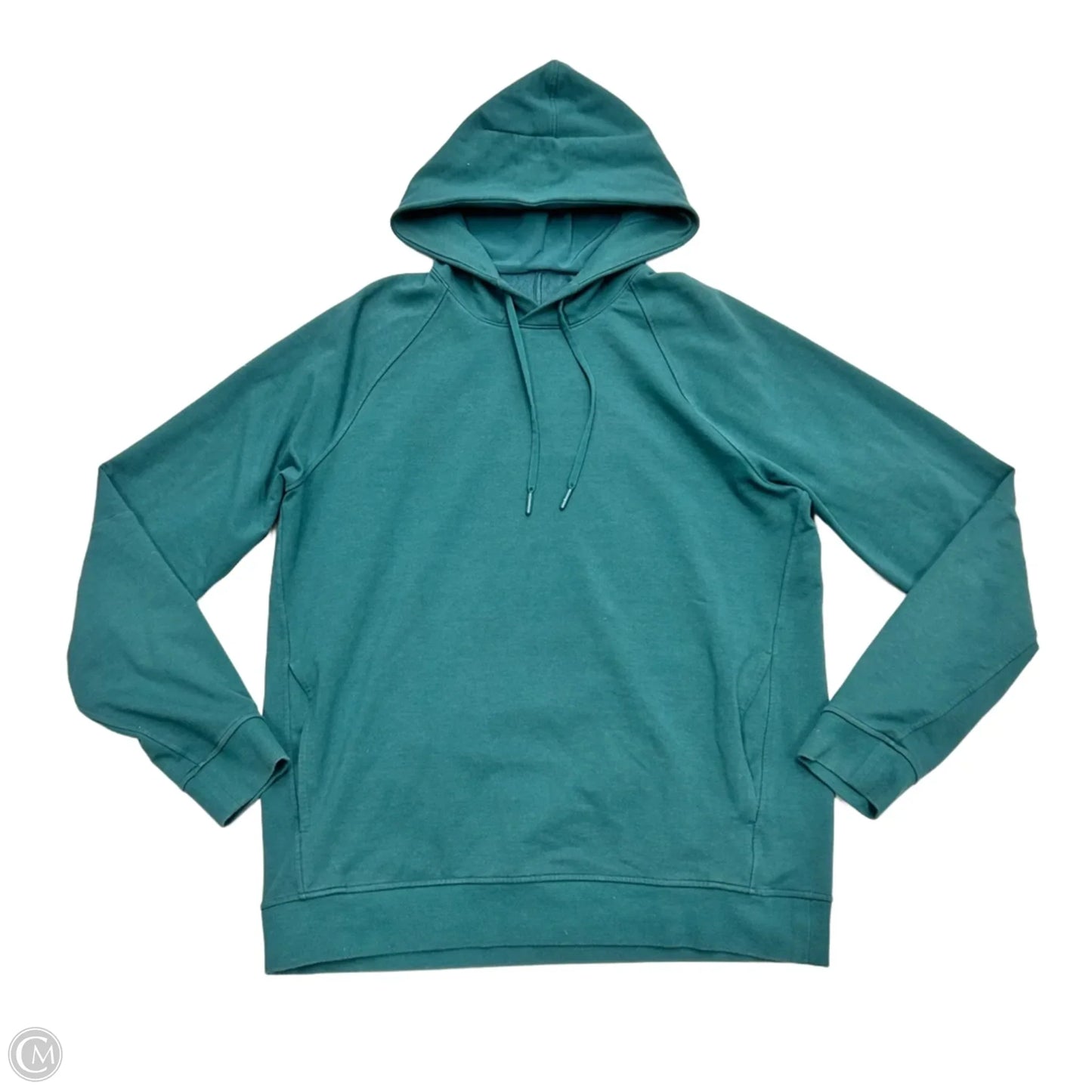 Athletic Sweatshirt Hoodie By Lululemon In Teal, Size: L