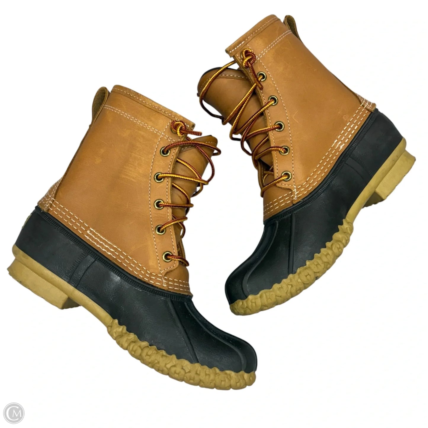 Boots Rain By L.l. Bean In Brown & Tan, Size: 8