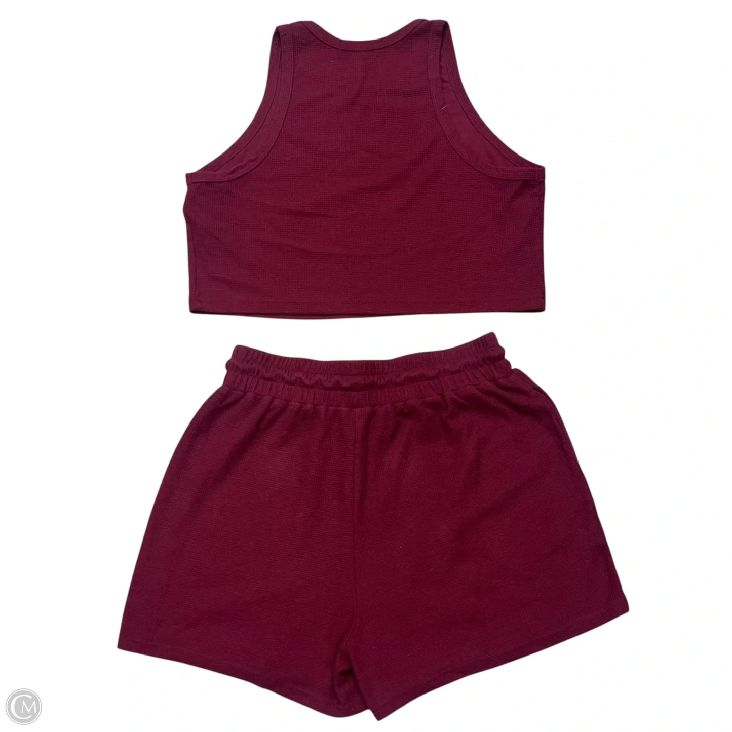 Shorts Set By Automet In Maroon, Size: Xl