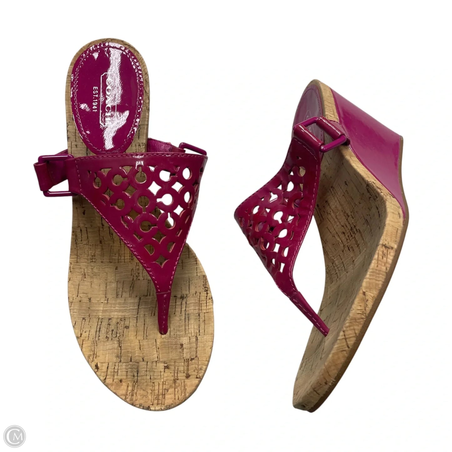 Sandals Designer By Coach In Pink, Size: 8.5