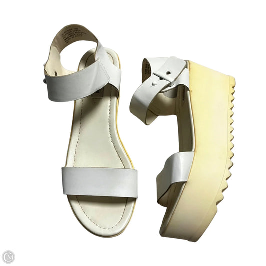 Shoes Heels Wedge By Steve Madden In White, Size: 10