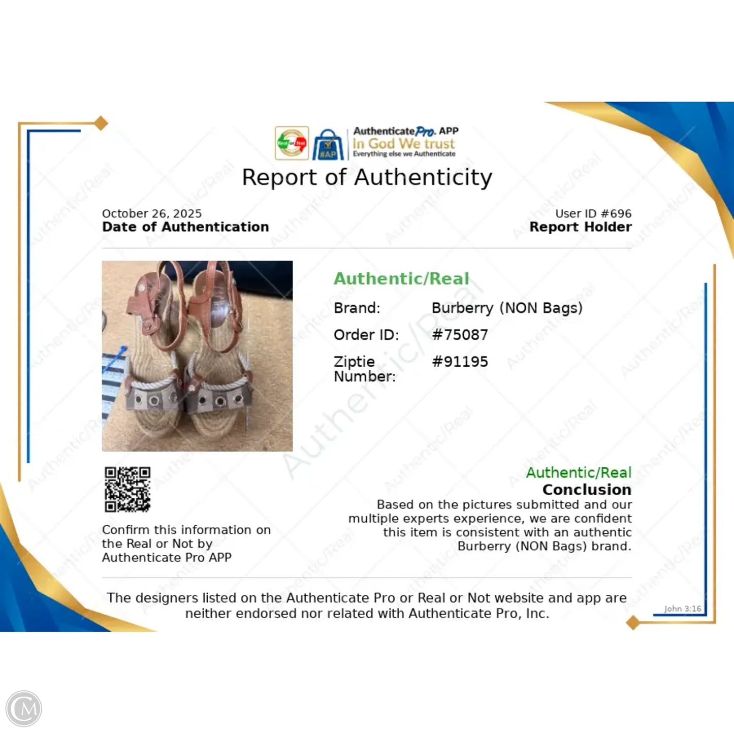 Sandals Luxury Designer By Burberry In Plaid Pattern, Size: 5.5