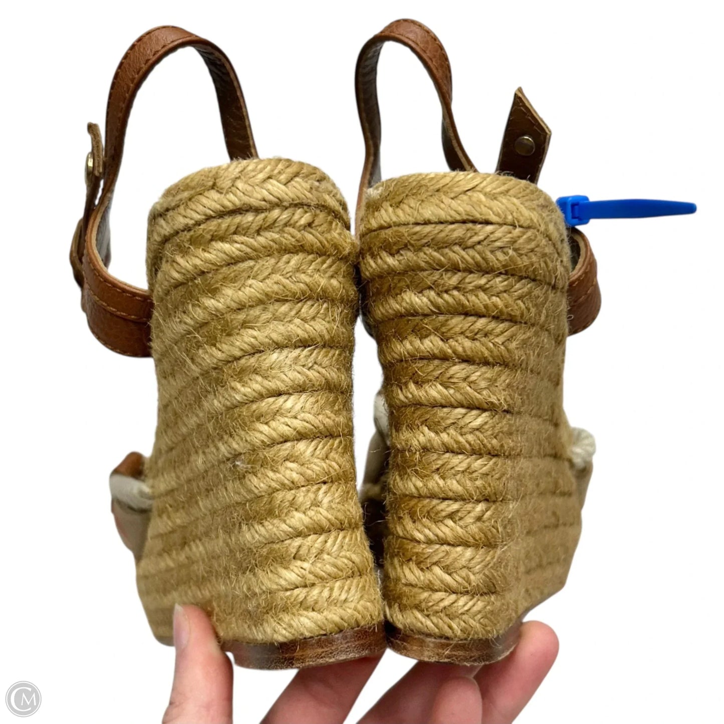 Sandals Luxury Designer By Burberry In Plaid Pattern, Size: 5.5