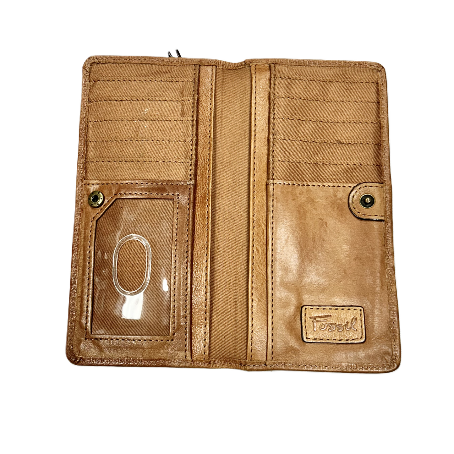 Wallet Leather By Fossil, Size: Small