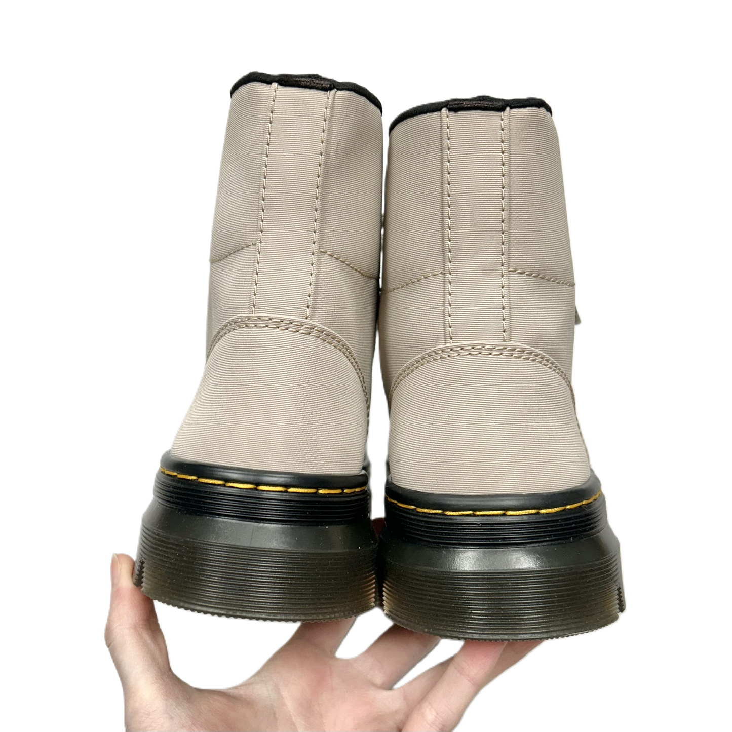 Boots Combat By Dr Martens In Taupe, Size: 8