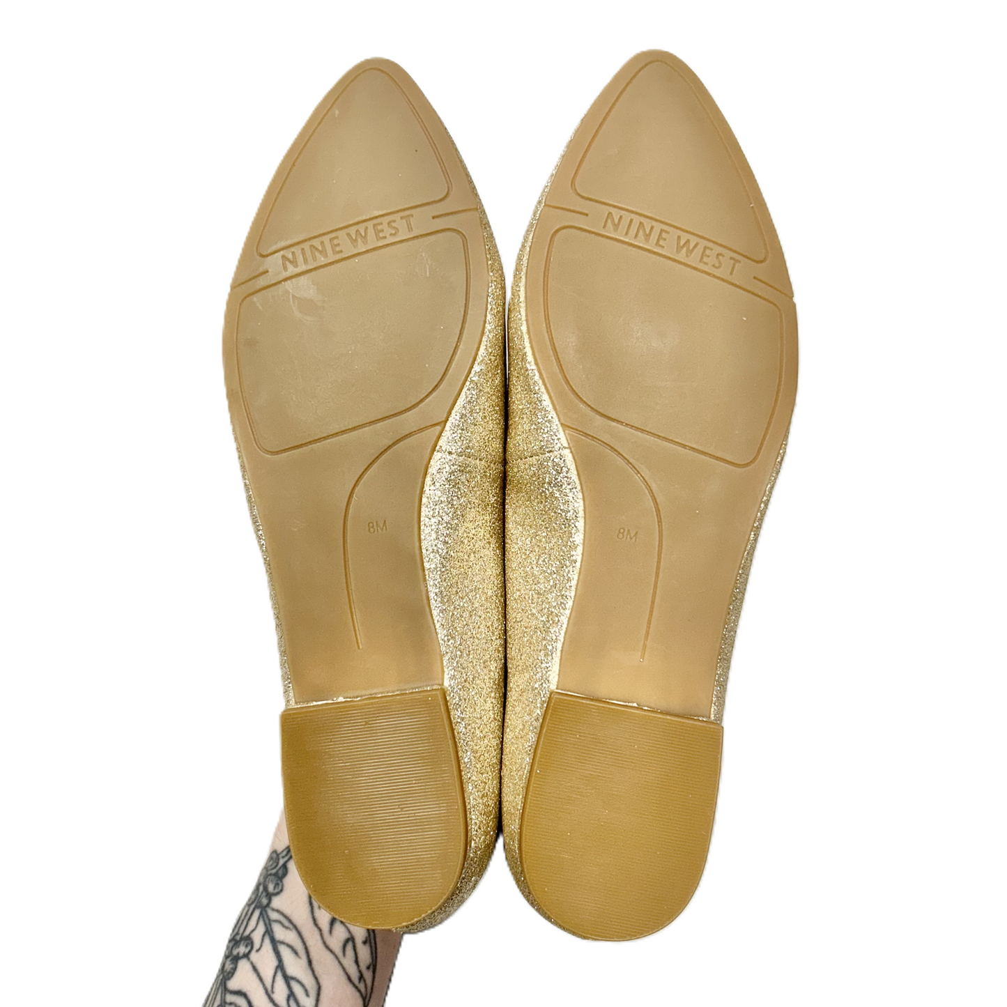 Shoes Flats By Nine West In Gold, Size: 8