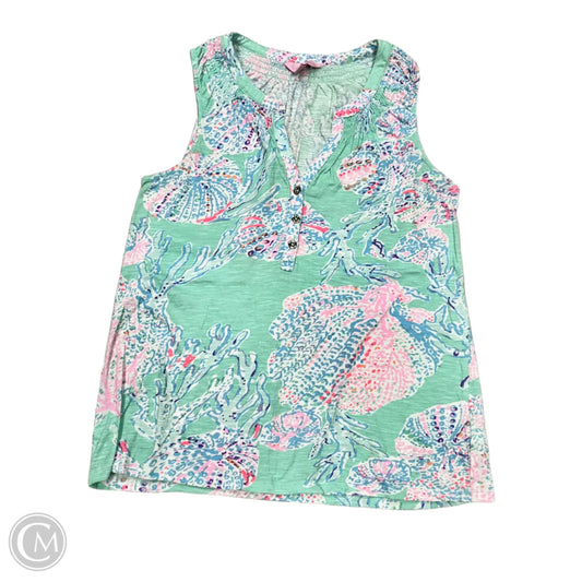 Top Sleeveless Designer By Lilly Pulitzer In Teal, Size: S