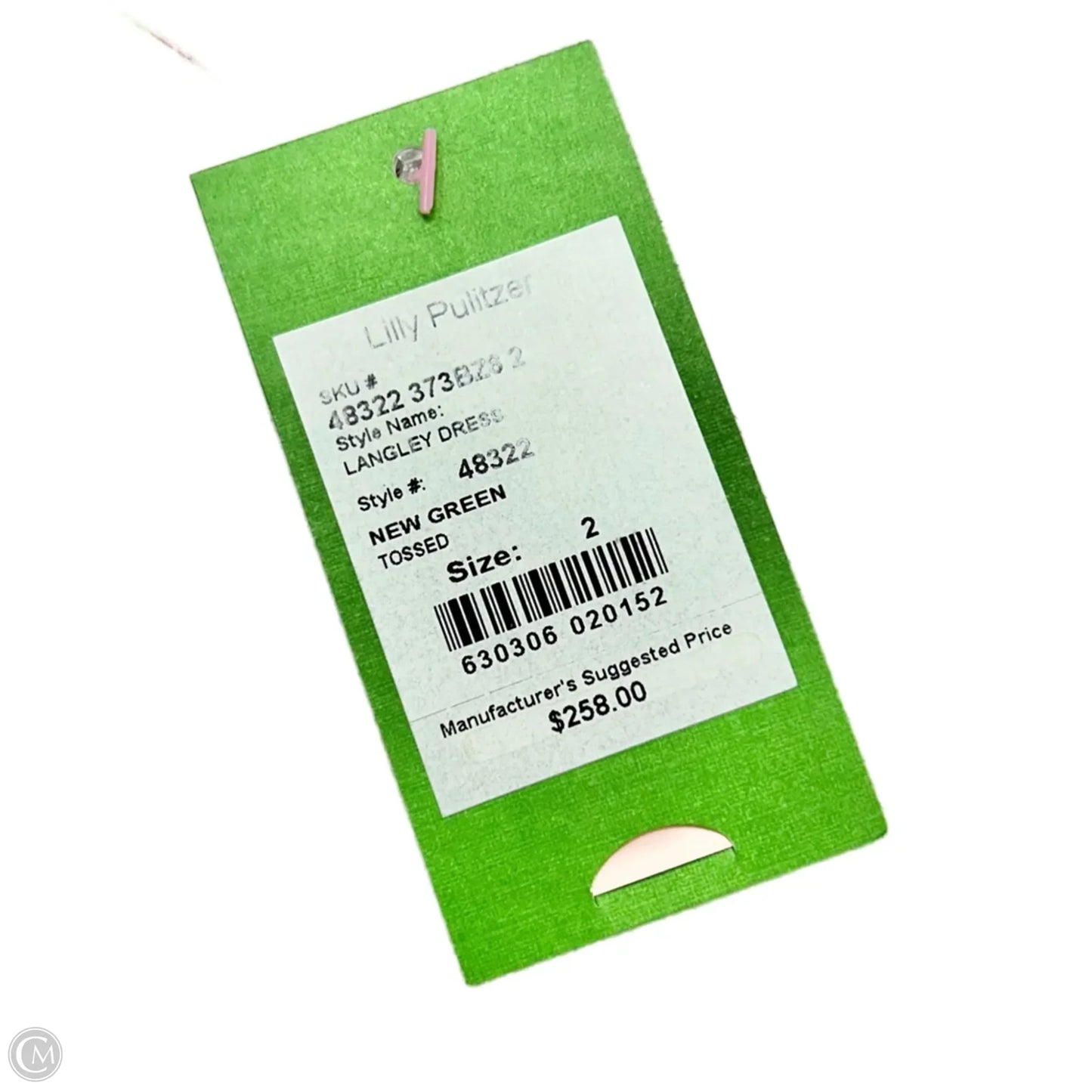 Dress Designer By Lilly Pulitzer In Green & White, Size: Xs