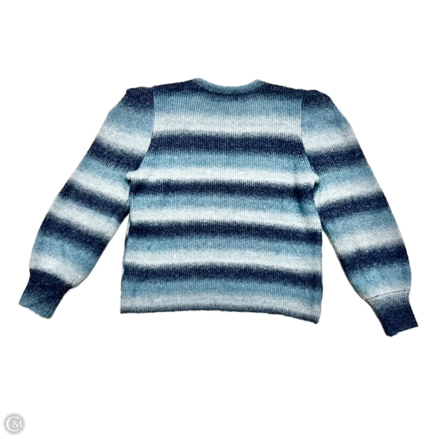 Sweater By Rafaella In Blue & White, Size: L