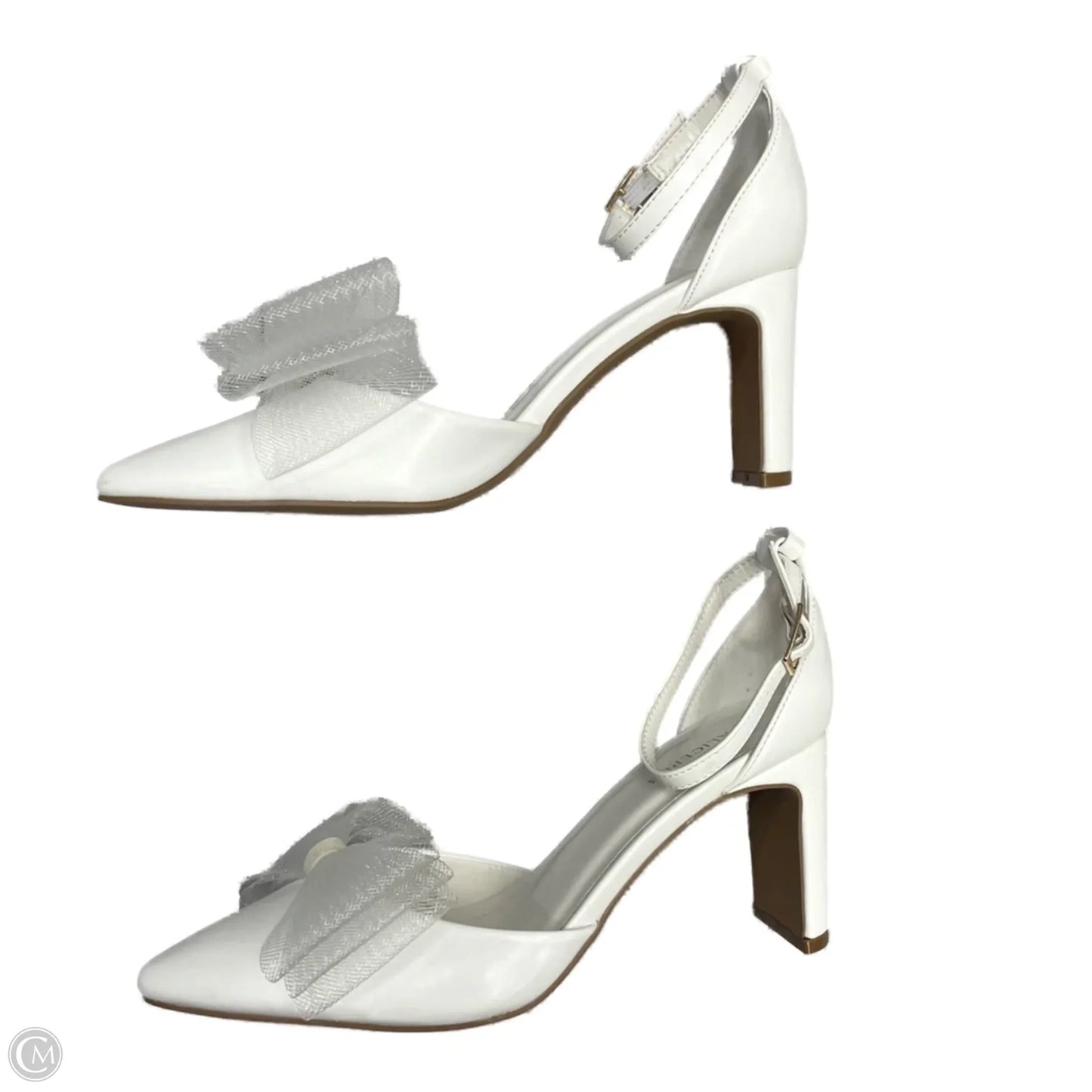 Shoes Heels Block By Clothes Mentor In White, Size: 7.5