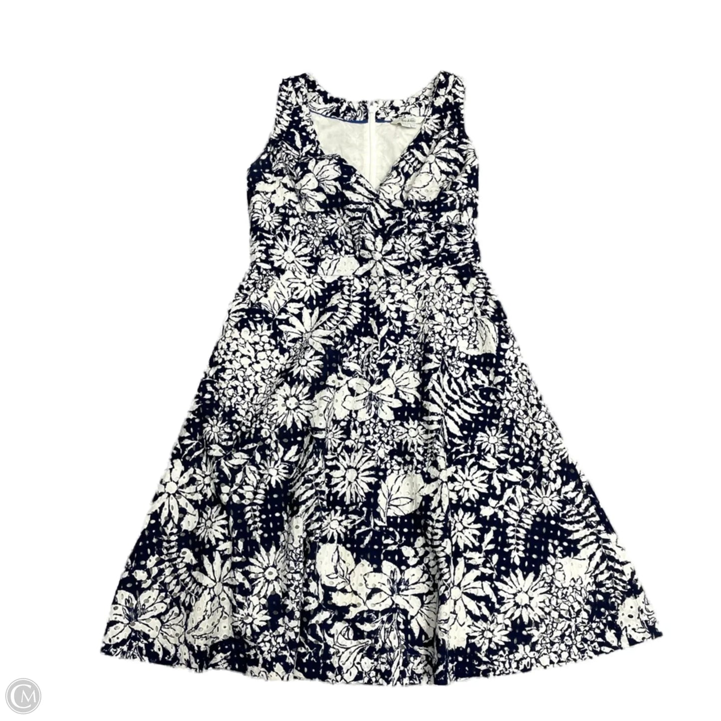 Dress Party Midi By Boden In Blue & White, Size: Mp