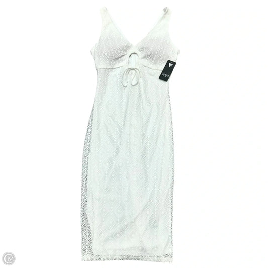 Dress Party Midi By Guess In White, Size: Xs