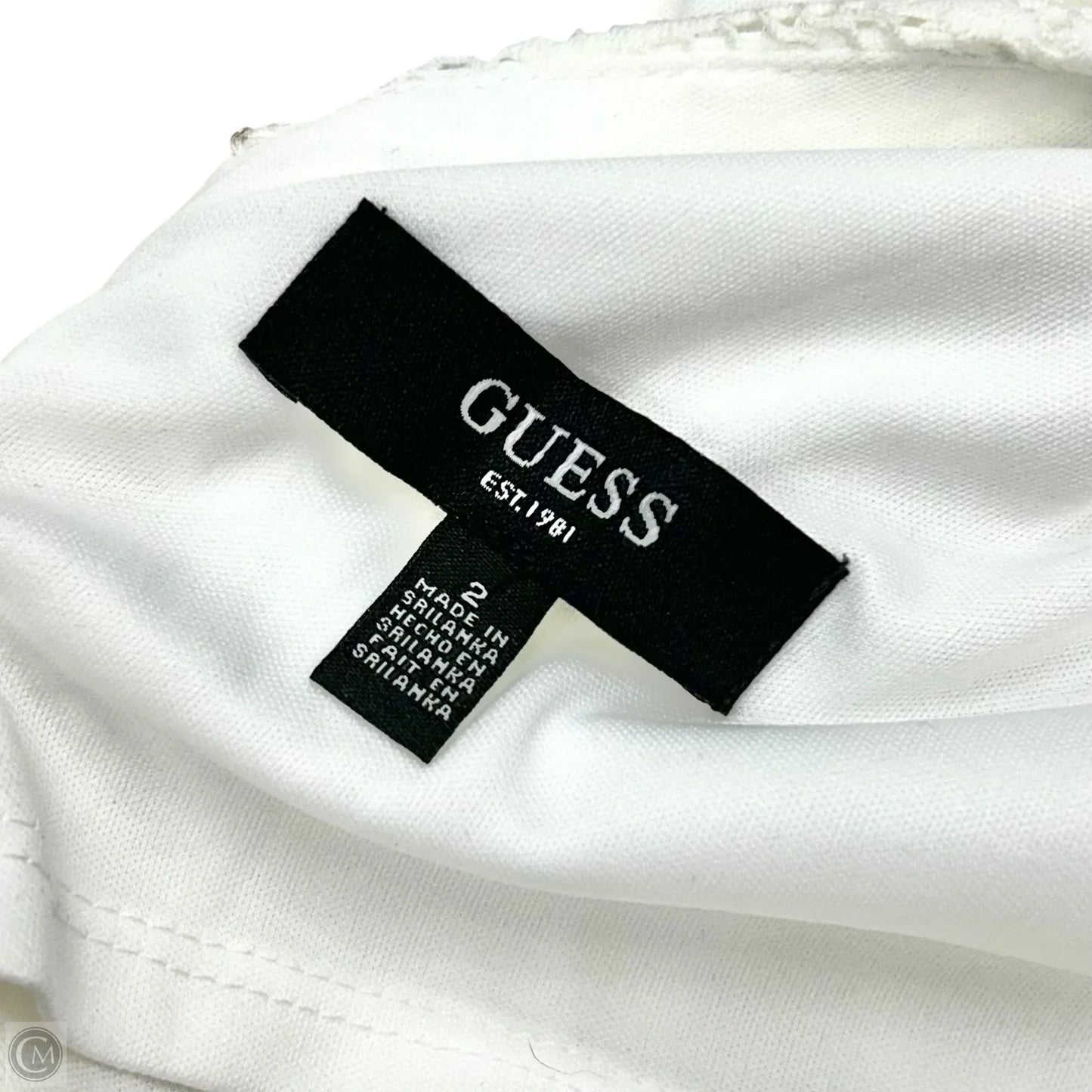 Dress Party Midi By Guess In White, Size: Xs