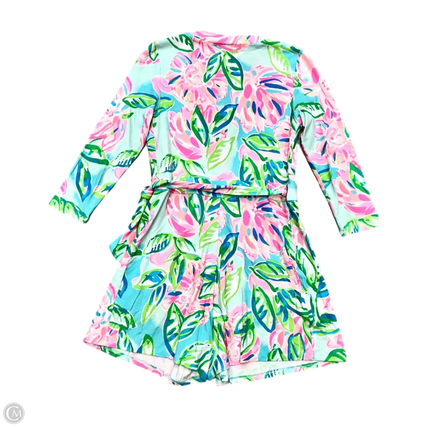 Romper Designer By Lilly Pulitzer In Green & Pink, Size: Xs