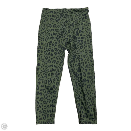 Athletic Leggings By Gottex In Black & Green, Size: M